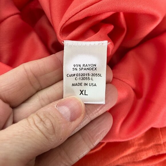 Lulus Sleeveless Coral Skater Dress With Deep V-Back Design Size XL - Picture 9 of 10